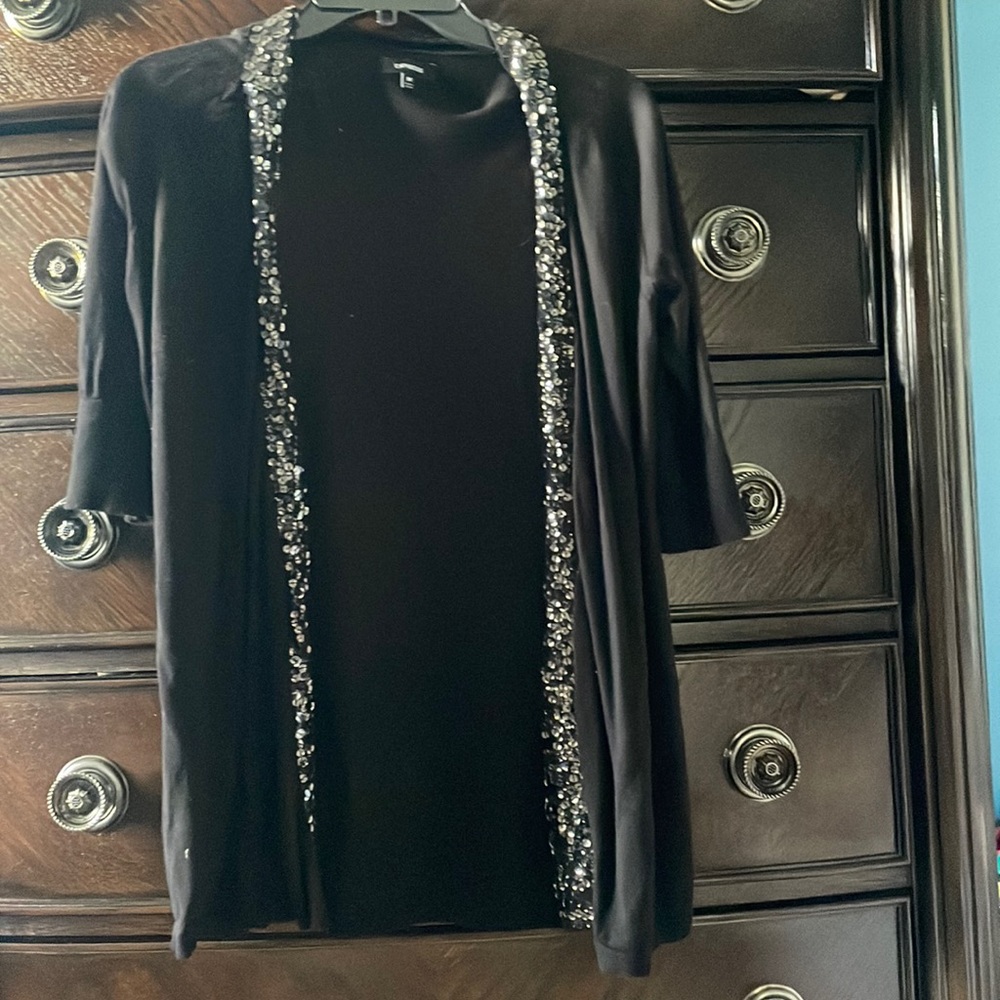 Black cardigan with sequins